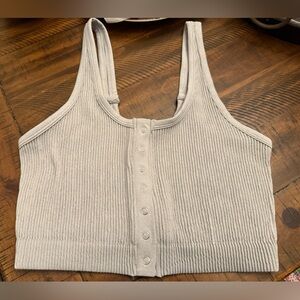 Aerie ribbed tank, XL, gray, NWOT
